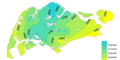 Singapur dážď mapu