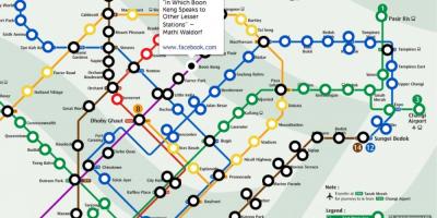 Mrt vlak mapu Singapore