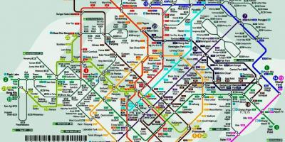 Singapur vlakovej stanice mapu