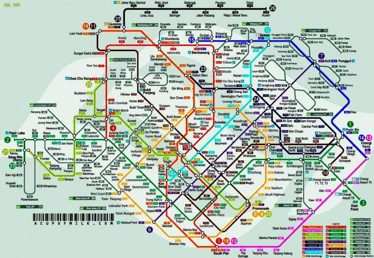 budúcnosť mrt mapu Singapore