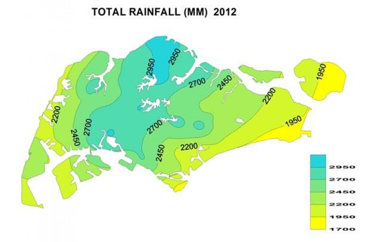 Singapur dážď mapu