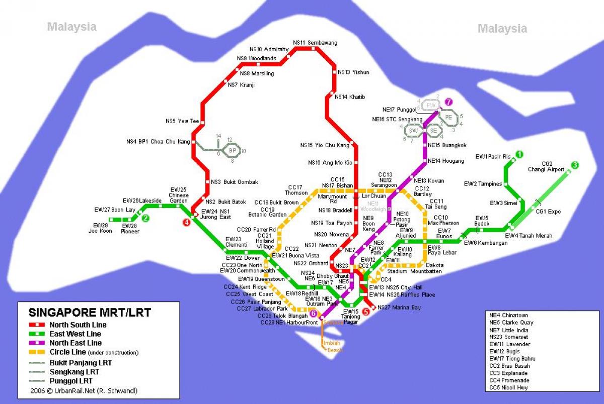 mrt station Singapur mapu