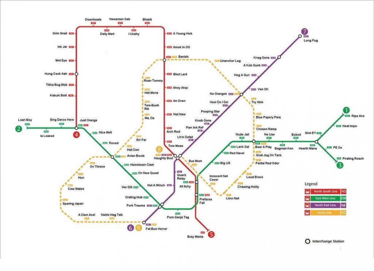 Singapur mrt station mapu
