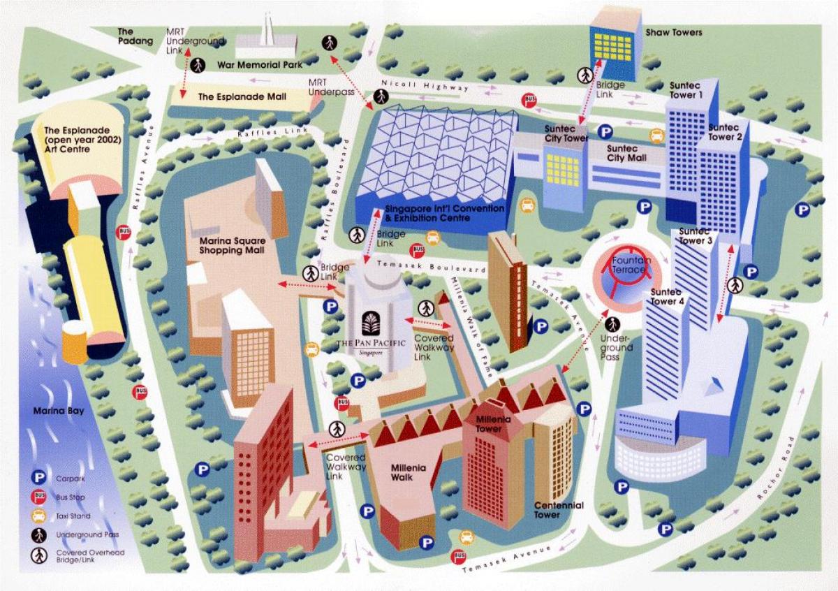 Central Business District Singapur Mapu