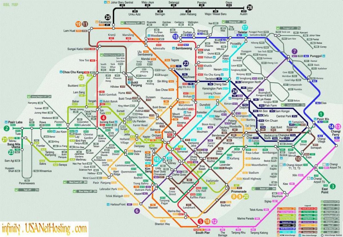 mapu Singapore dopravy