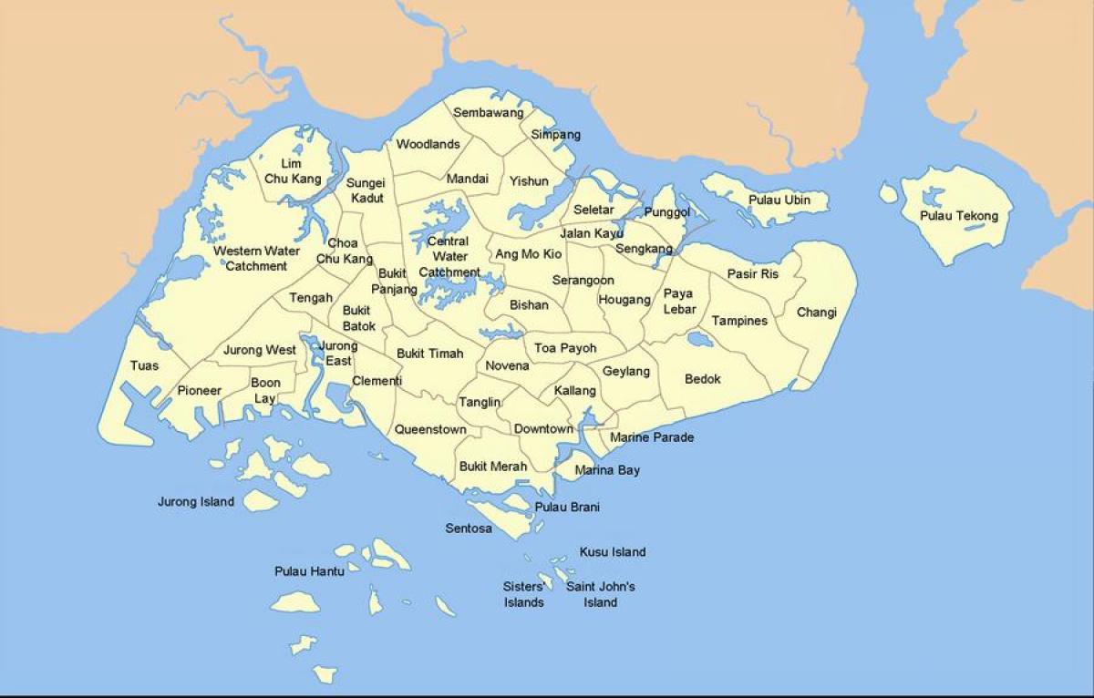 mapu Singapore krajiny
