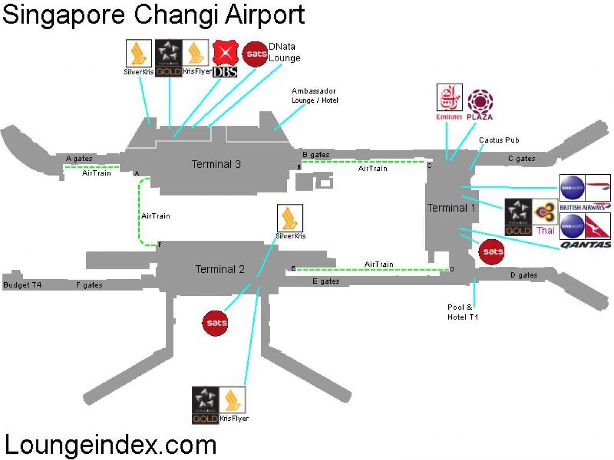 mapu Singapore letiska
