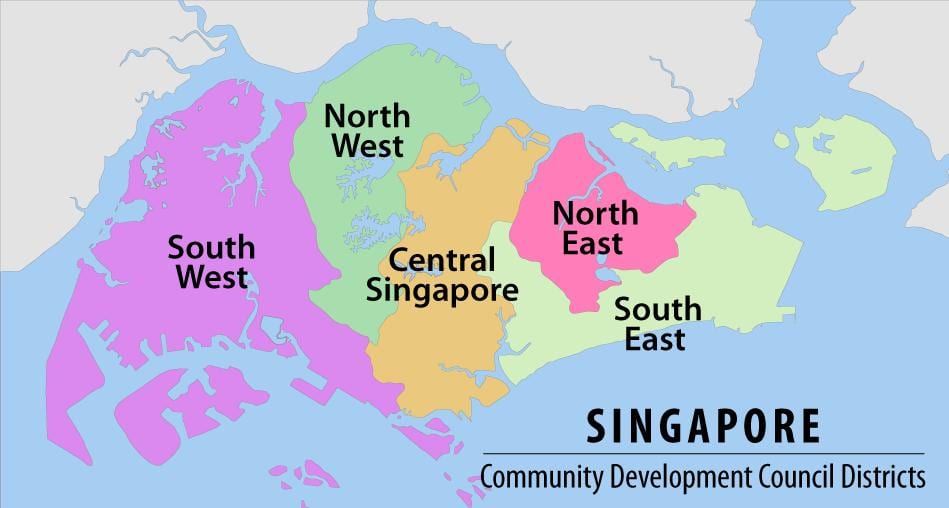 mapu Singapore kraj