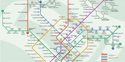 Mapu Singapore železničnej