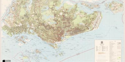 Mapu Singapore topografické